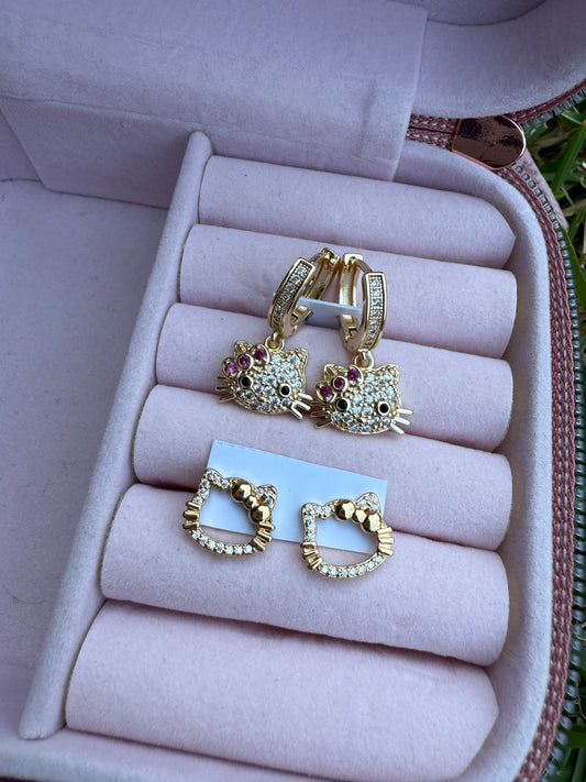 Cat Earrings Set