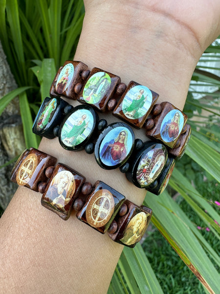 Catholic wooden sale bracelets