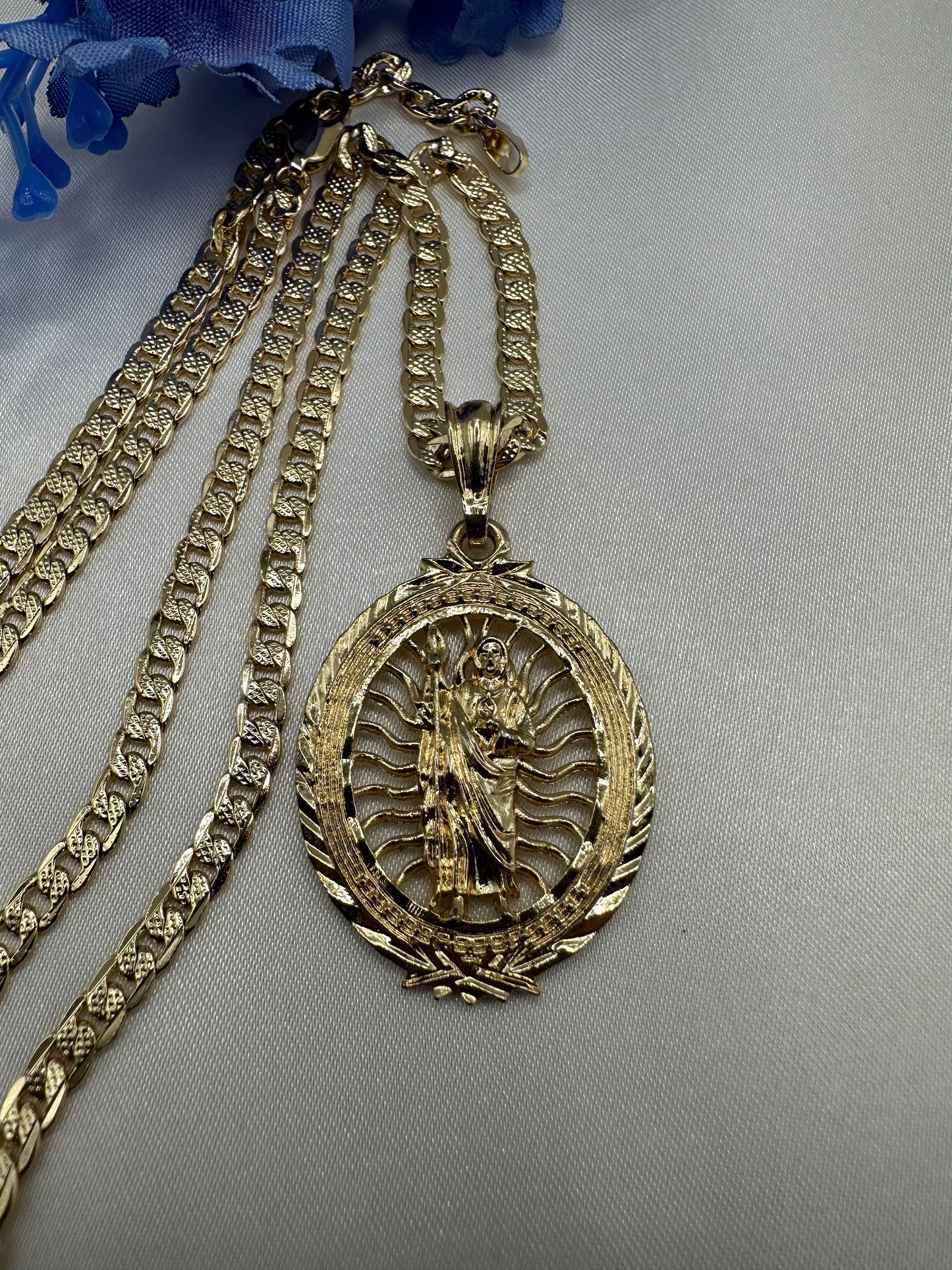 “Marco” St Jude Necklace Gold Plated (San Judas)