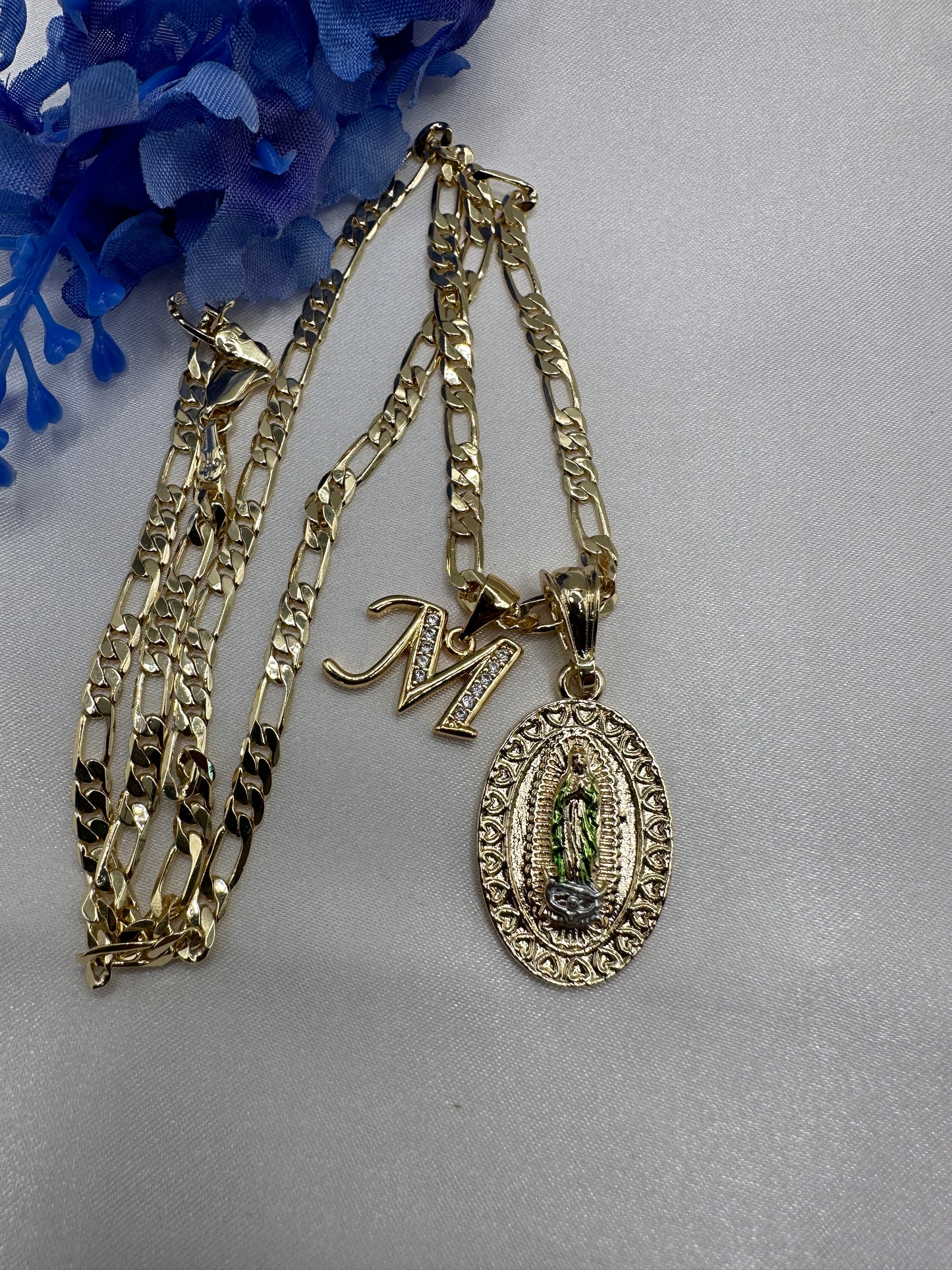 “Emerald” Virgin Necklace with Initial