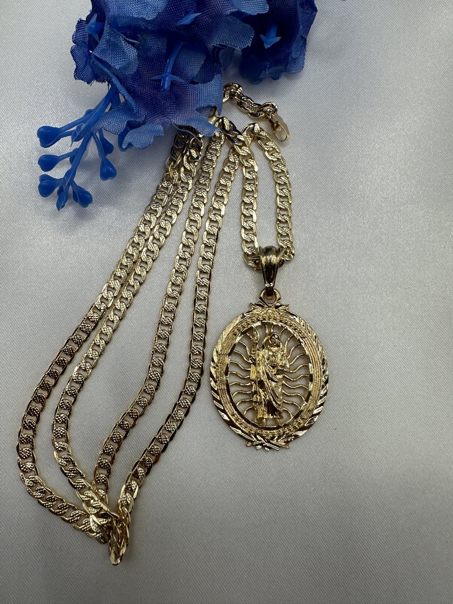 “Marco” St Jude Necklace Gold Plated (San Judas)