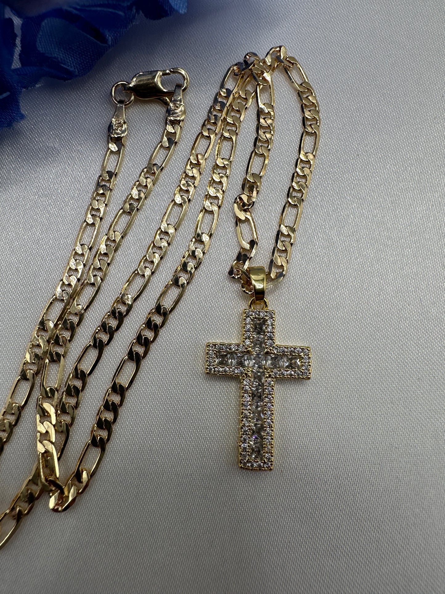 “Crystal “ Clear Cross Necklace