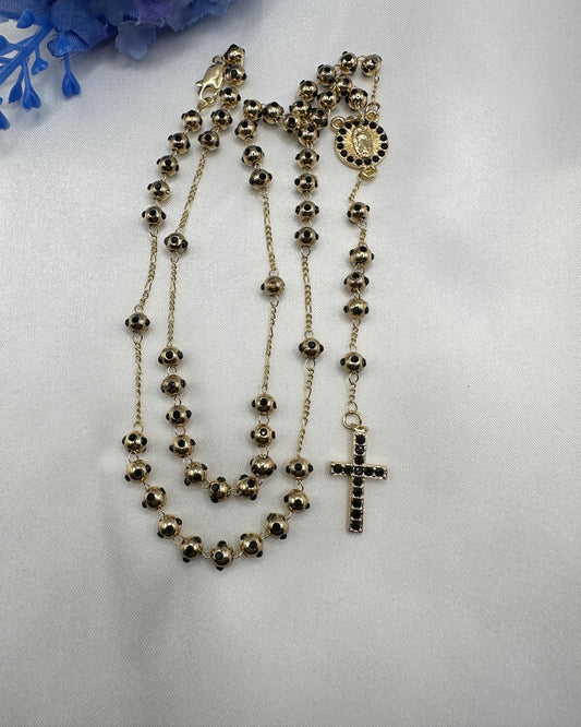 “Goals” Virgin Rosary Necklace -Gold Plated