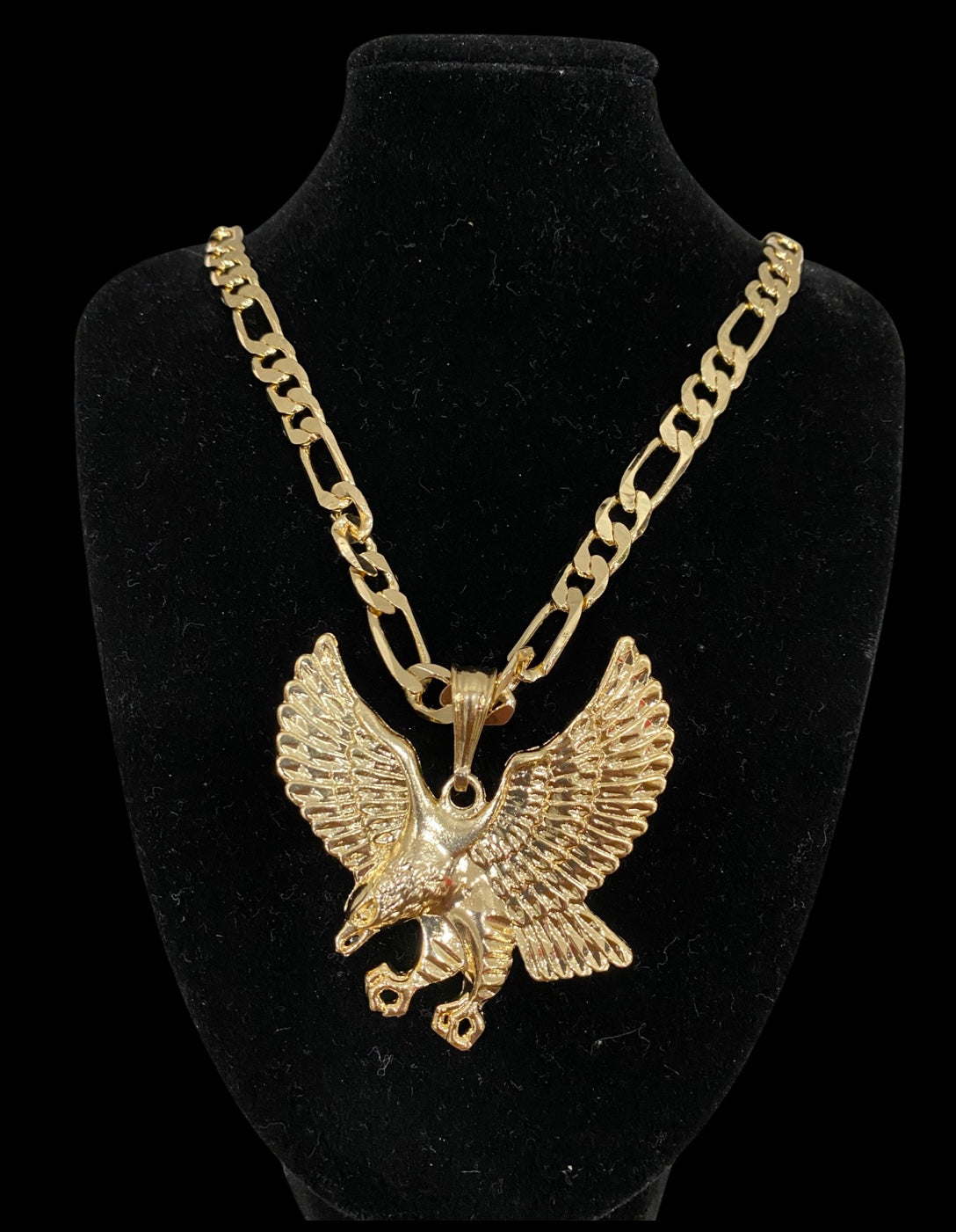 “Eagle” Necklace with Thick Chain. -Gold Plated