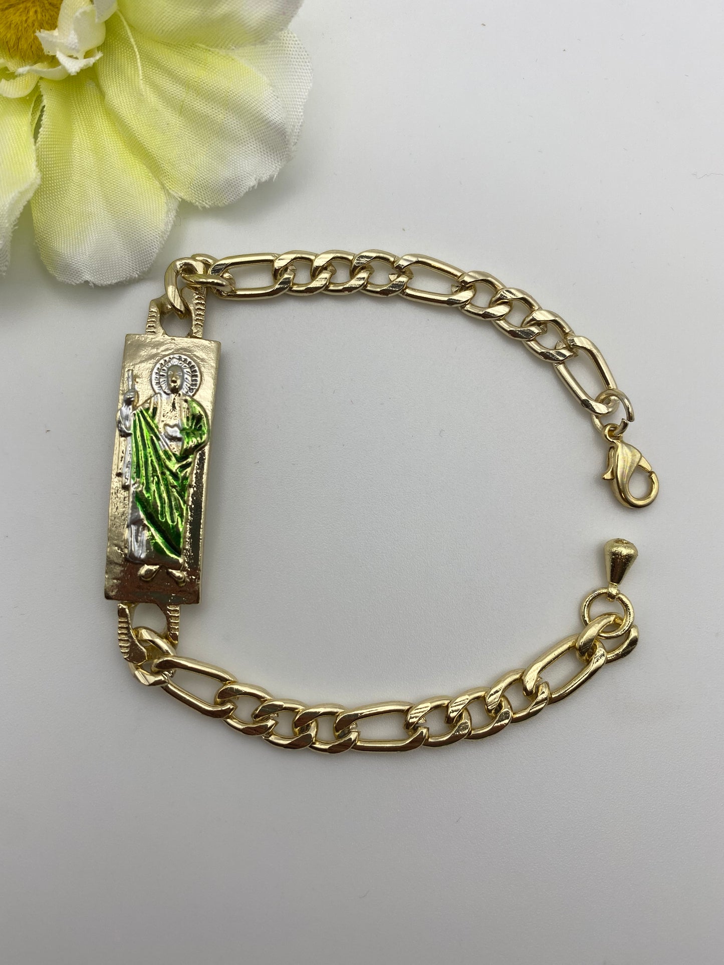 St Jude Bracelet (Green) San Judas