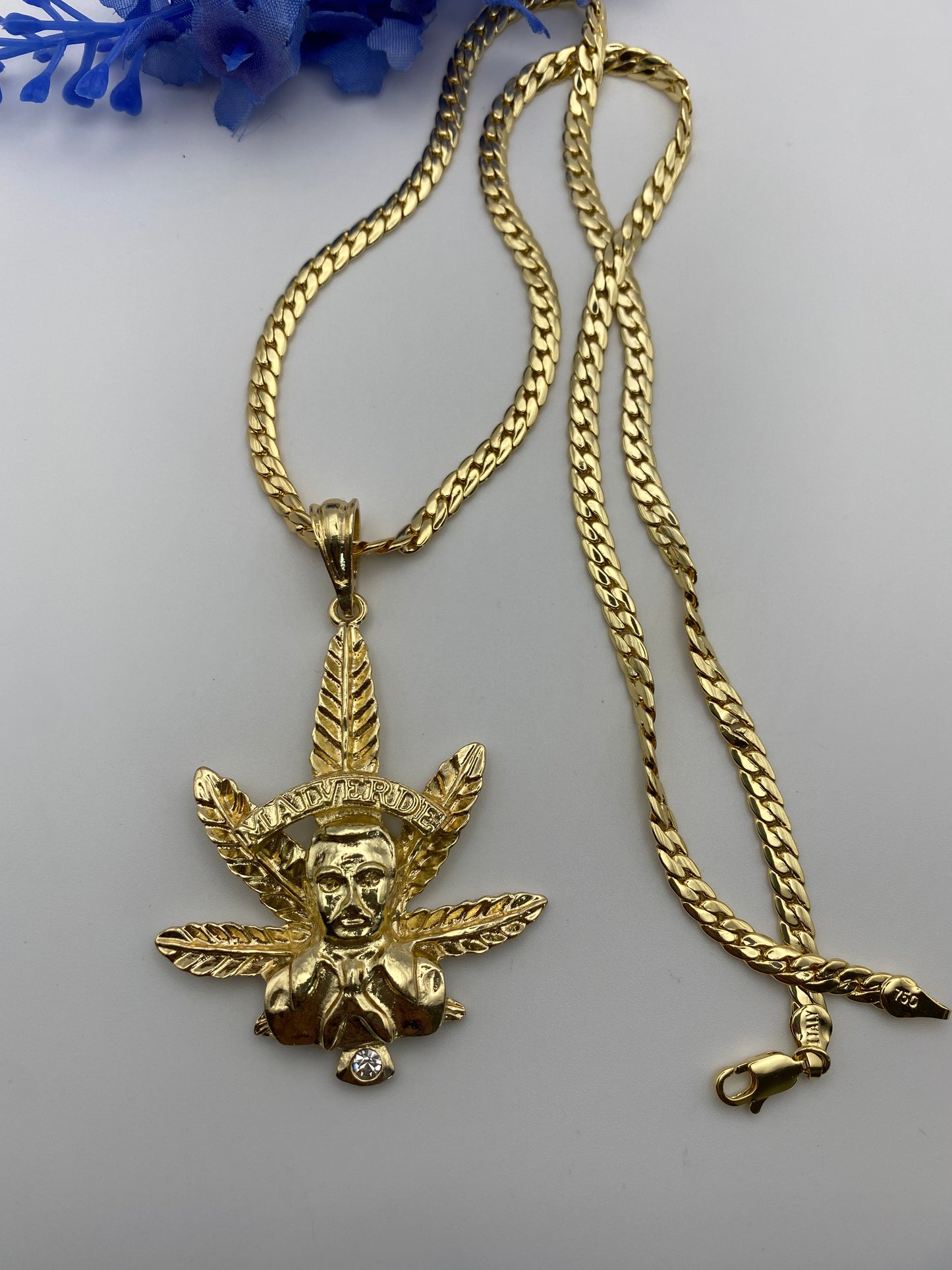 14k Malverde Necklace Gold Plated