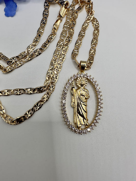 “Adorable” St Jude Necklace Gold Plated