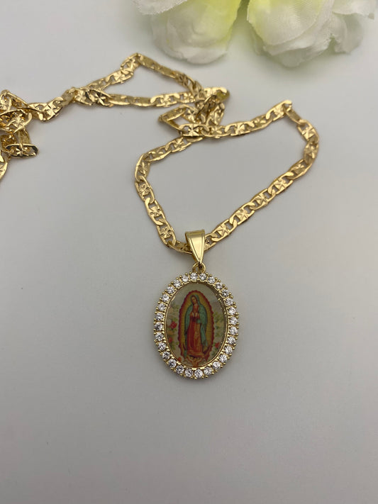 “Guadalupe” Virgin Necklace with Virgencita Imagine