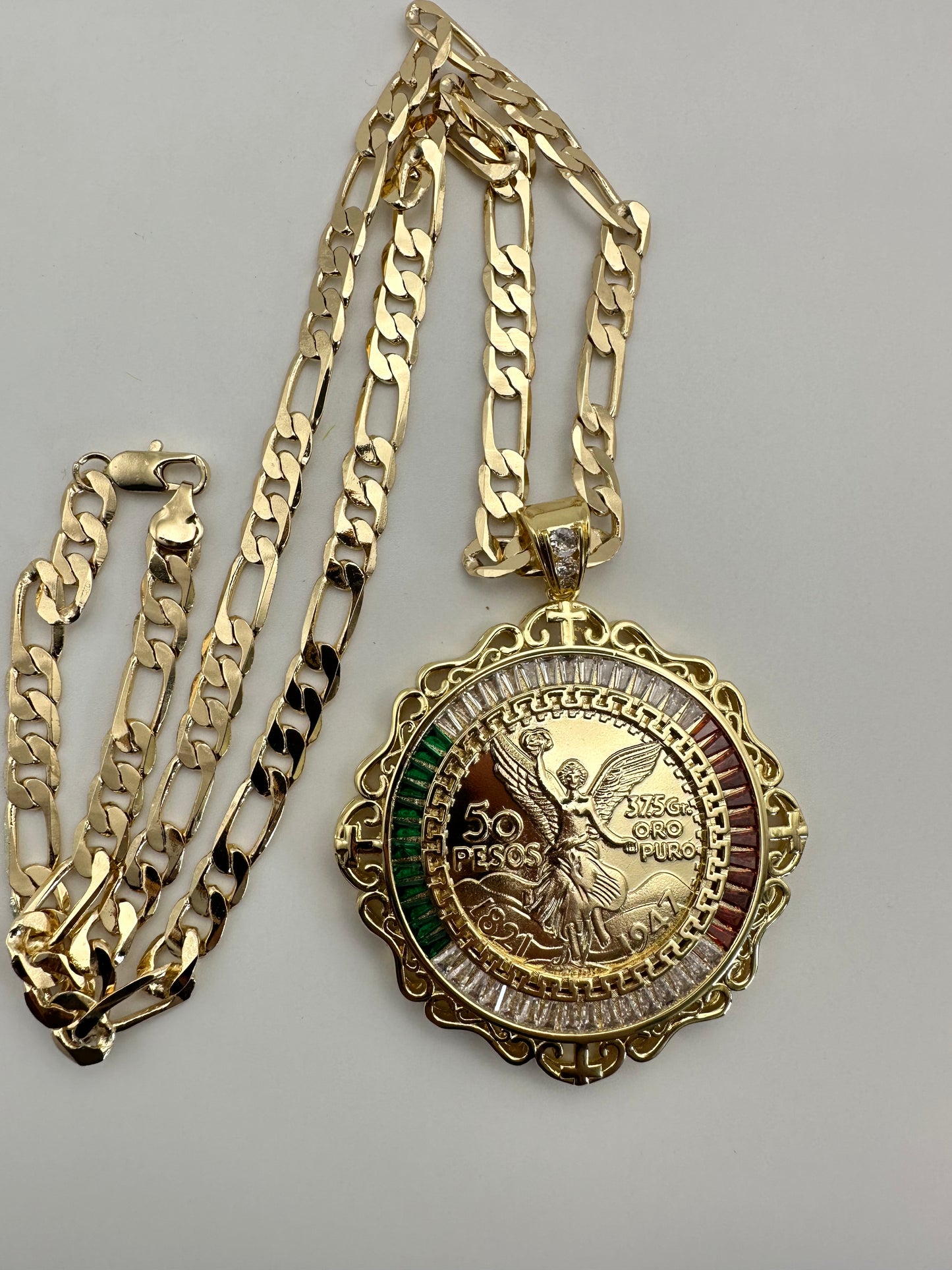 El Centenario 18k Gold Plated Necklace with Color Stones