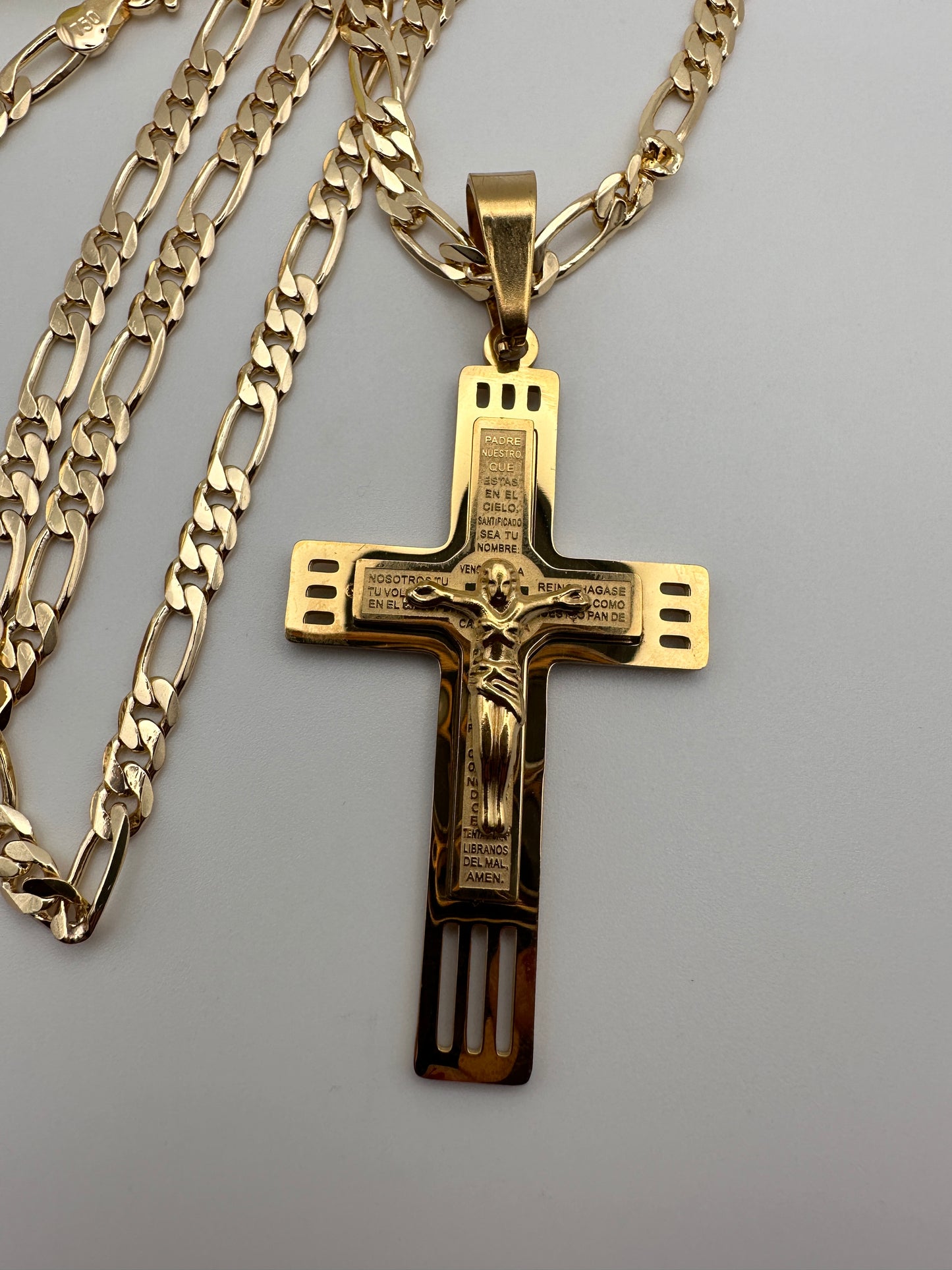 “Father” -Cross Necklace Gold Plated