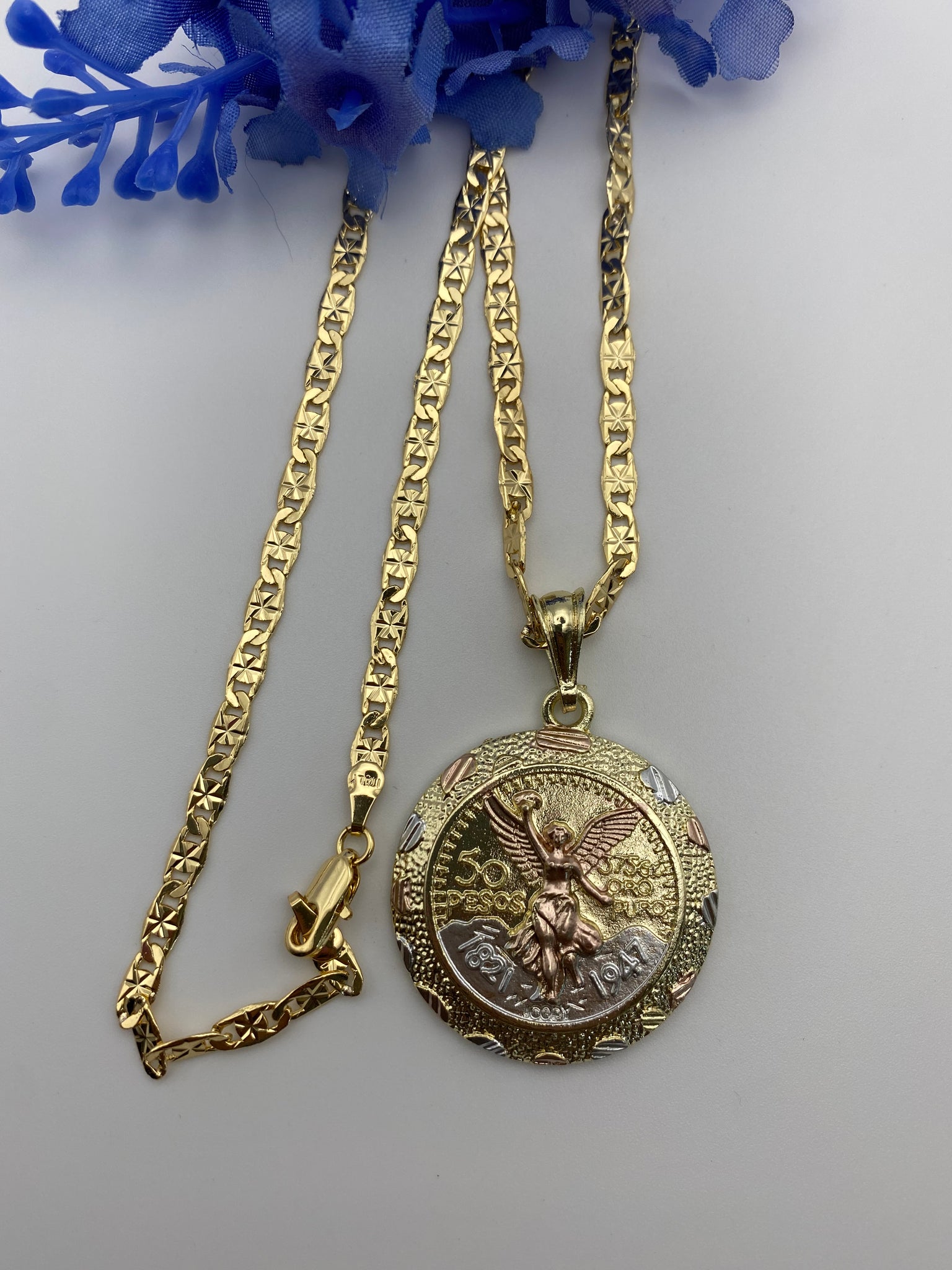 14k Mexican centenario Gold Plated . 14k Centenario Mexicano oro