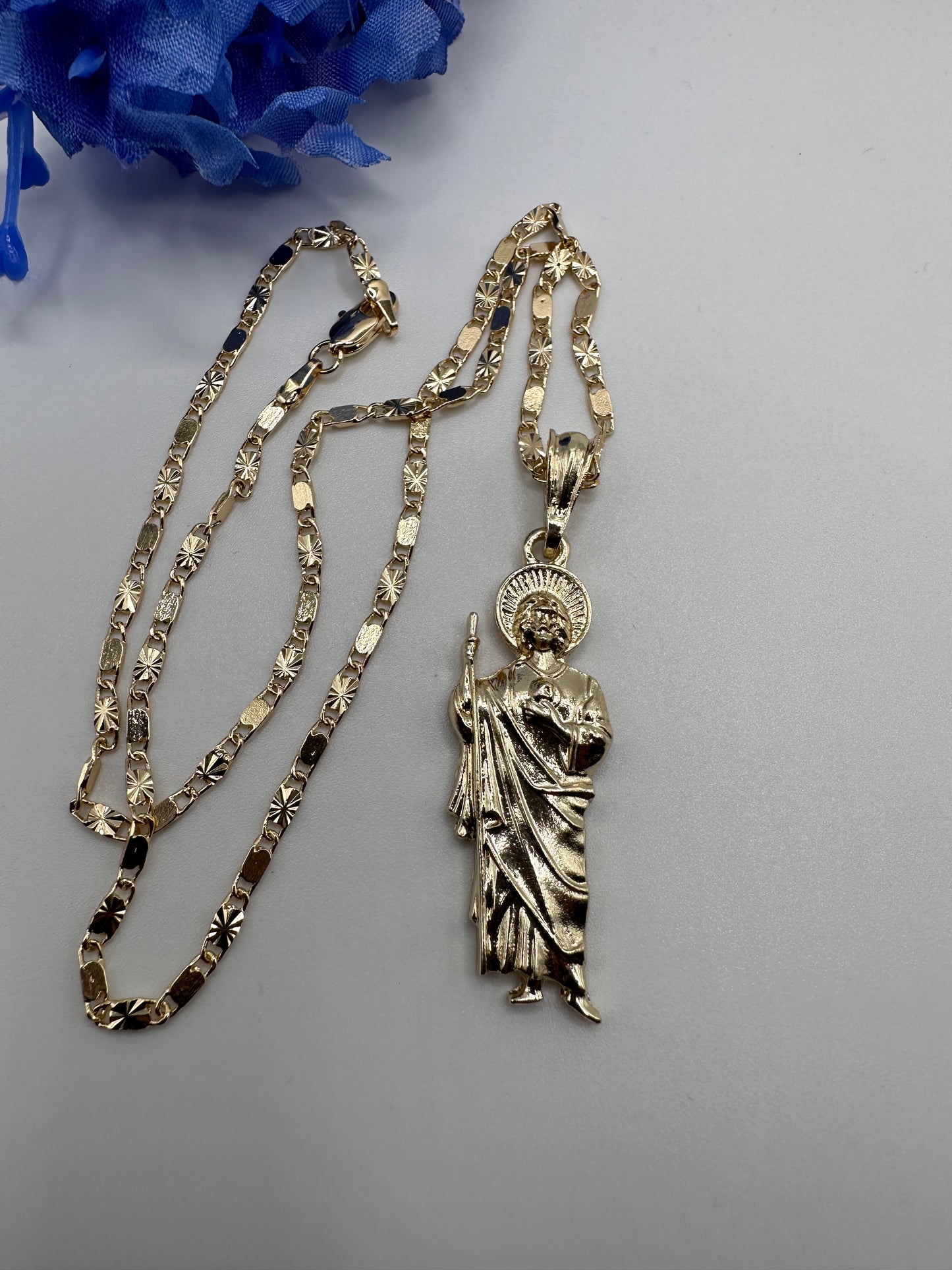 "Amazing" St Jude GOLD plated Necklace (medium)