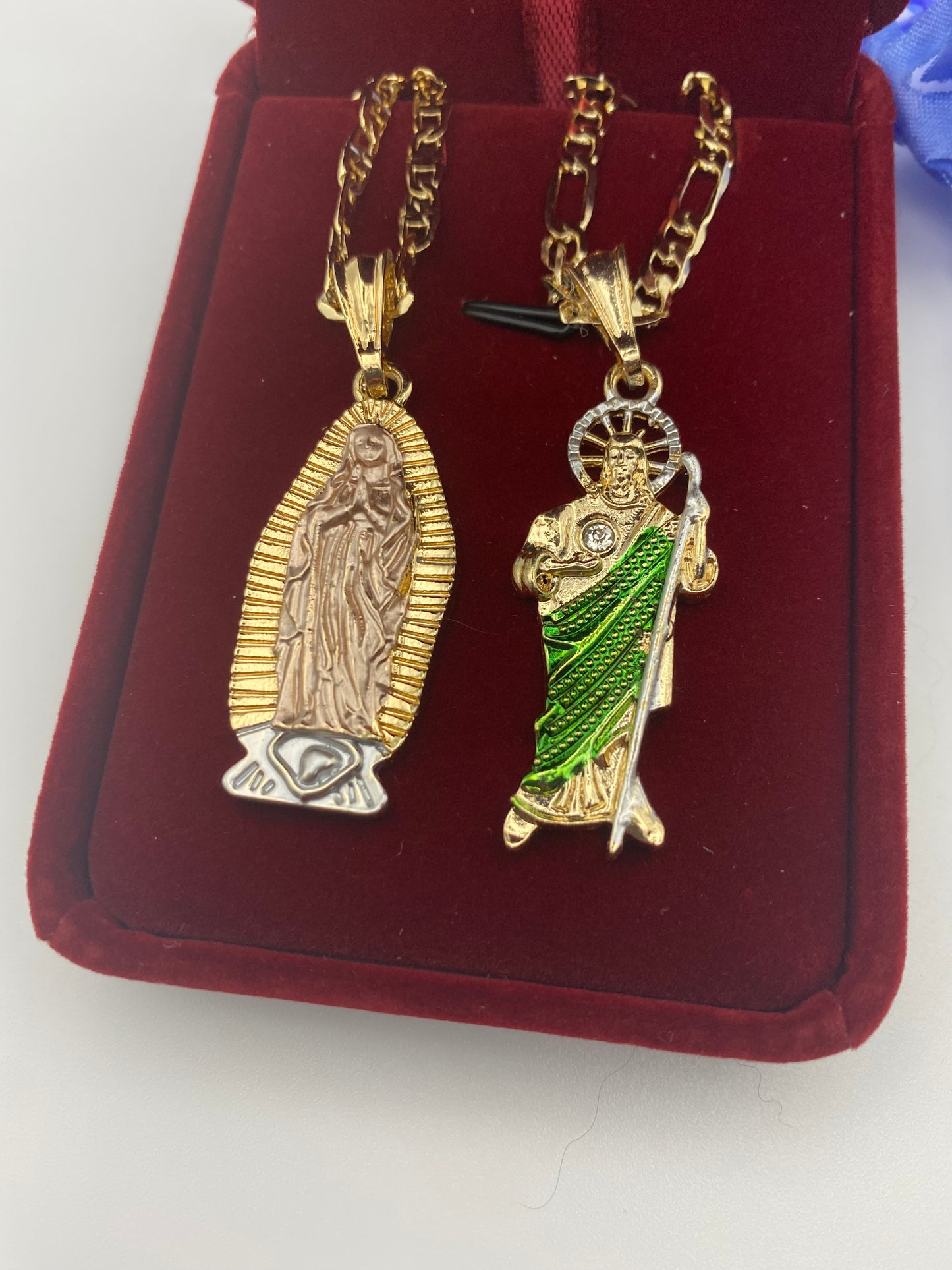 “Yours” Virgin & San Judas Necklace Set