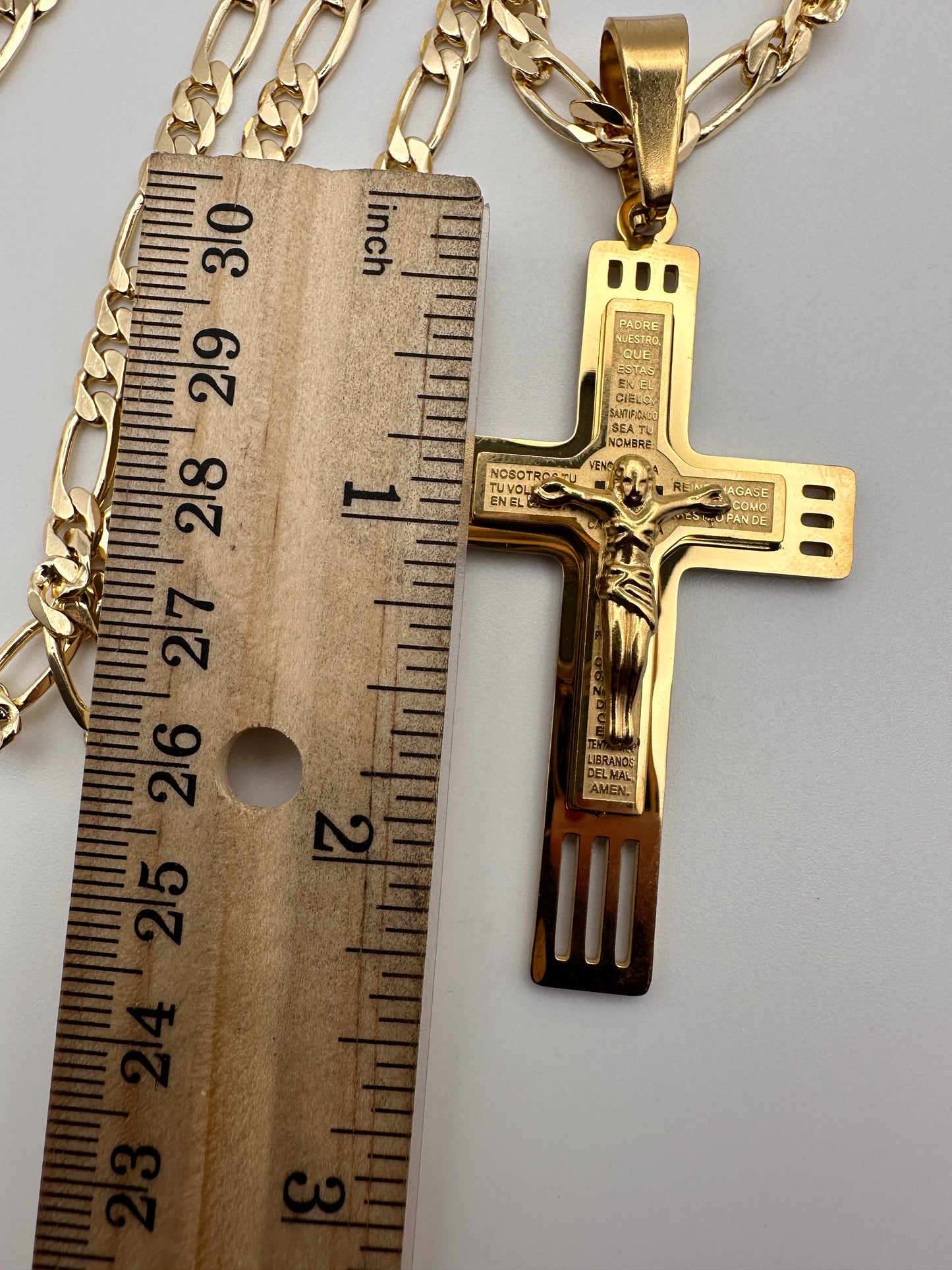 “Father” -Cross Necklace Gold Plated