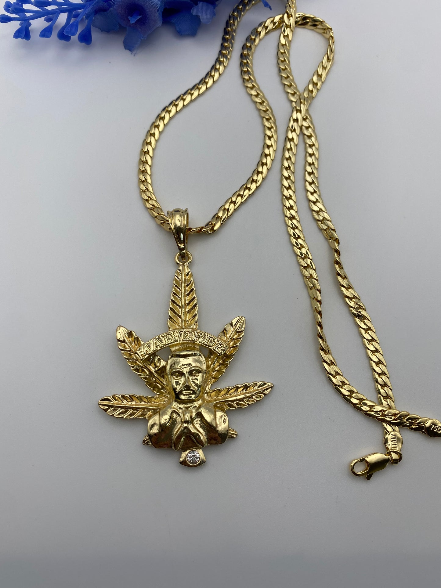 14k Malverde Necklace Gold Plated