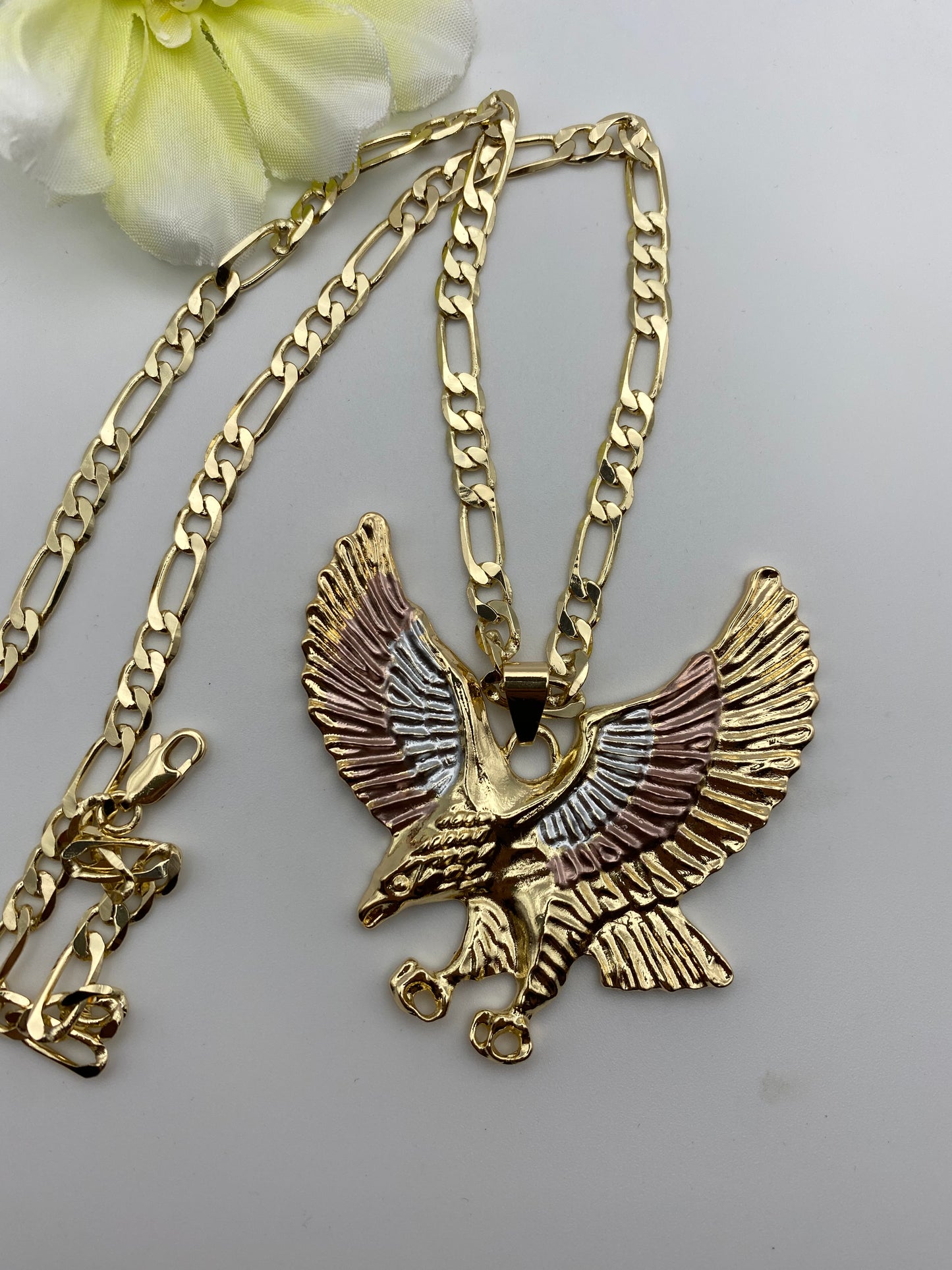 Eagle Tricolor Necklace -Gold Plated