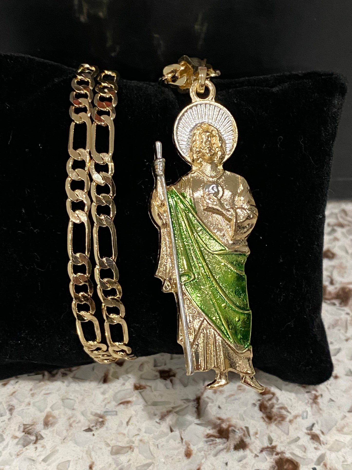 “Forever” St Jude Necklace & Bracelet Set Gold Plated - San Judas Tadeo Pulcera Y Cadena