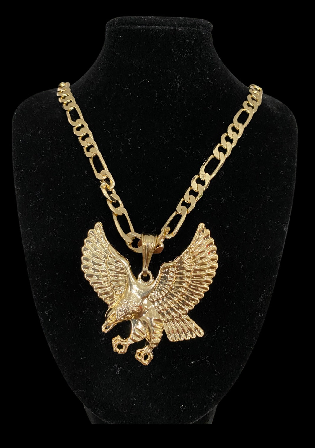 “Eagle” Necklace with Thick Chain. -Gold Plated