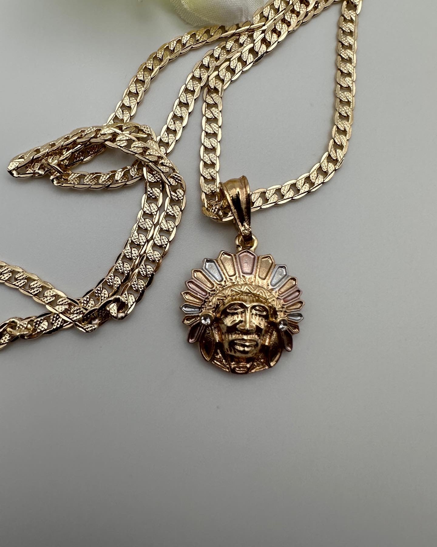 “Mayan Warrior” Necklace Gold Plated