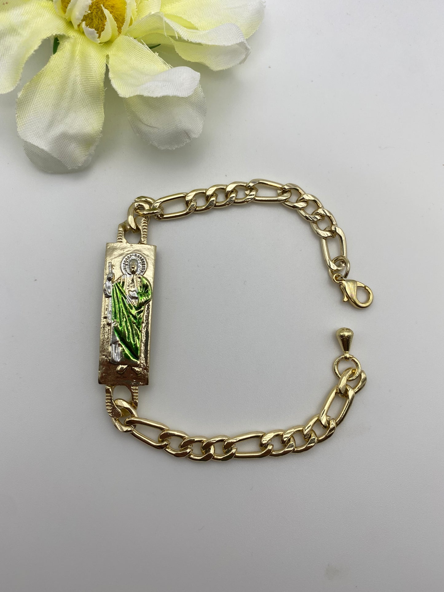 St Jude Bracelet (Green) San Judas