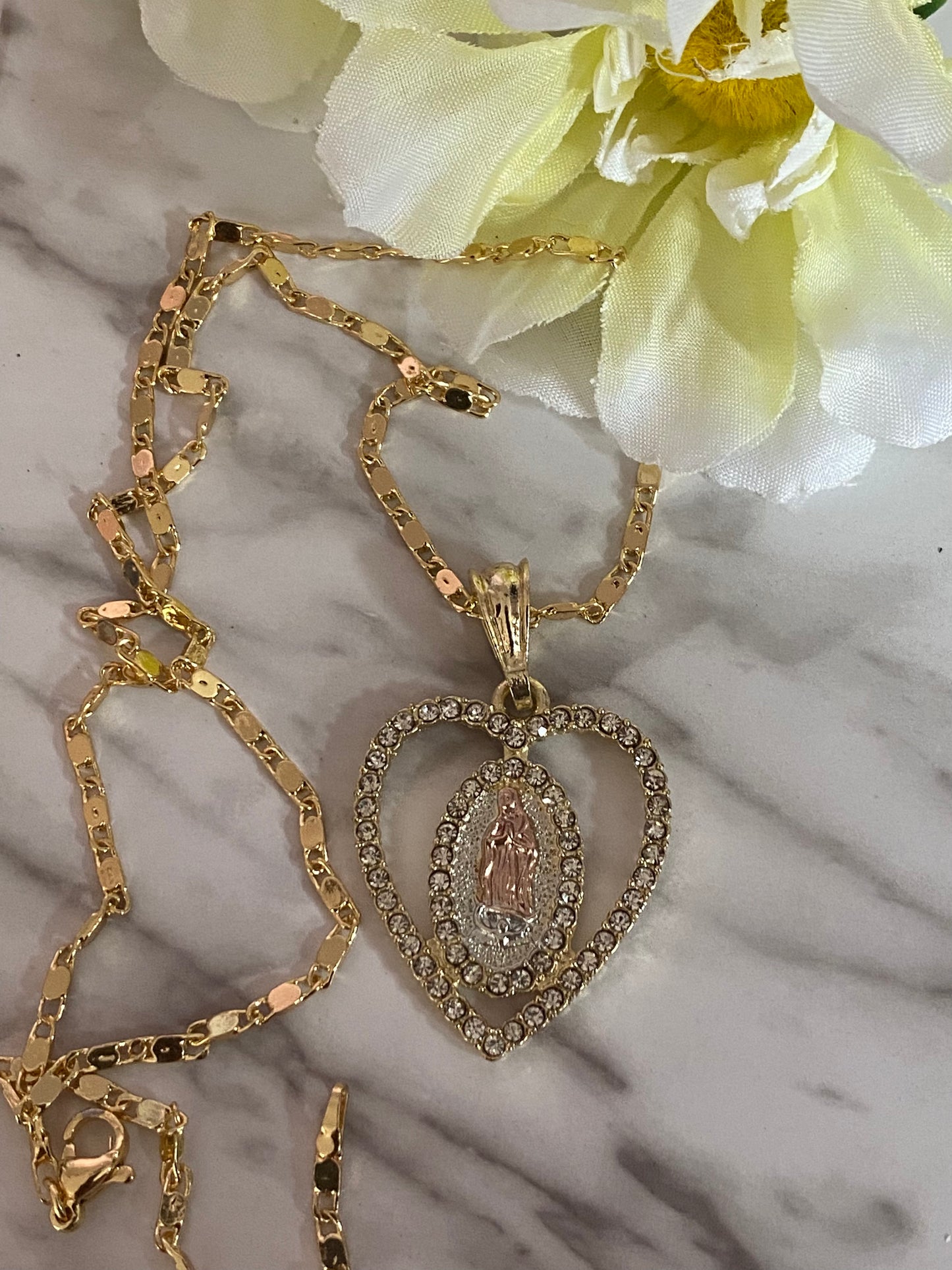 Amor Mío Virgin Necklace- Gold Plated