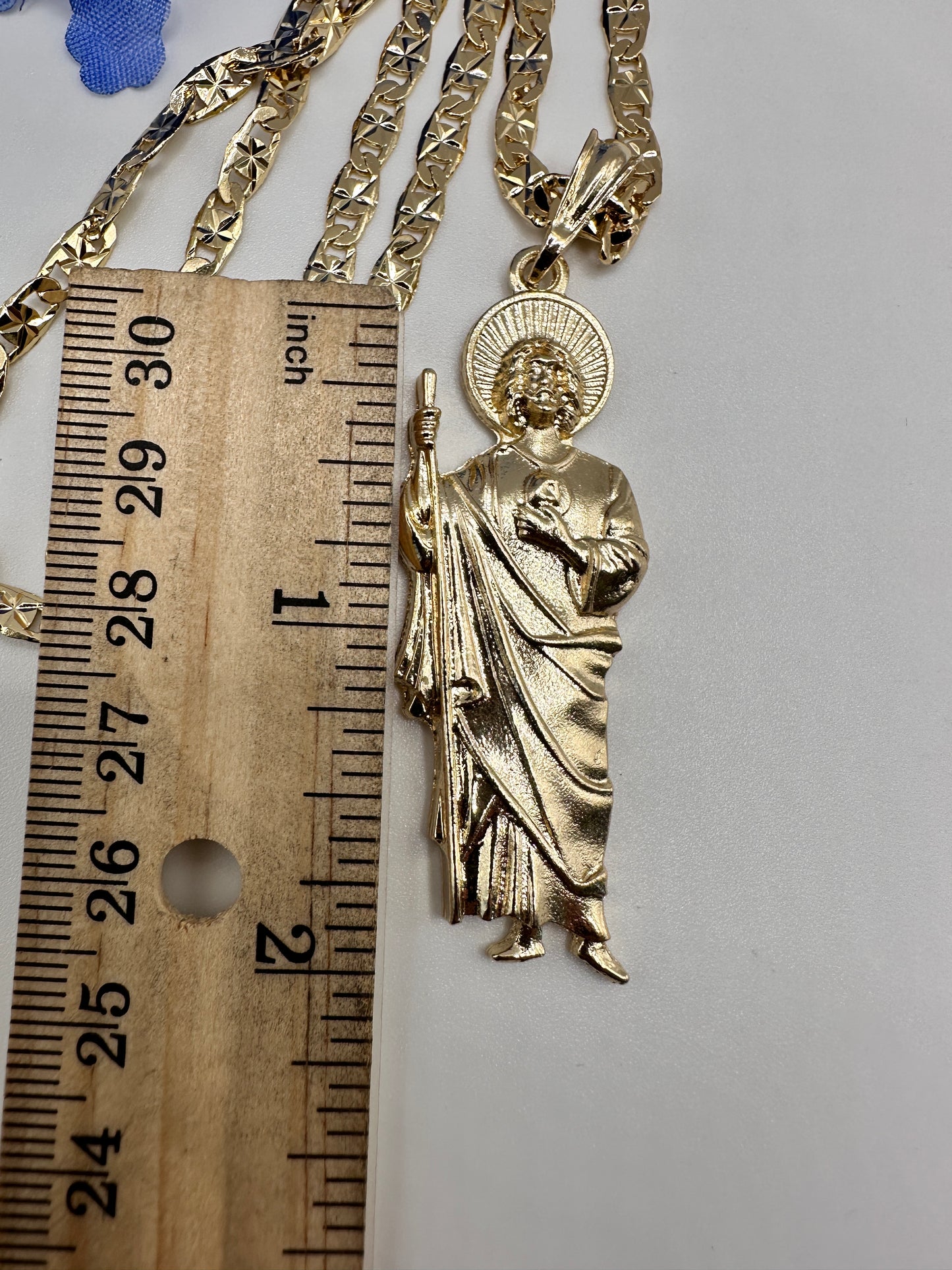 "Miracle" Saint Jude Necklace Gold Plated . (San Judas)