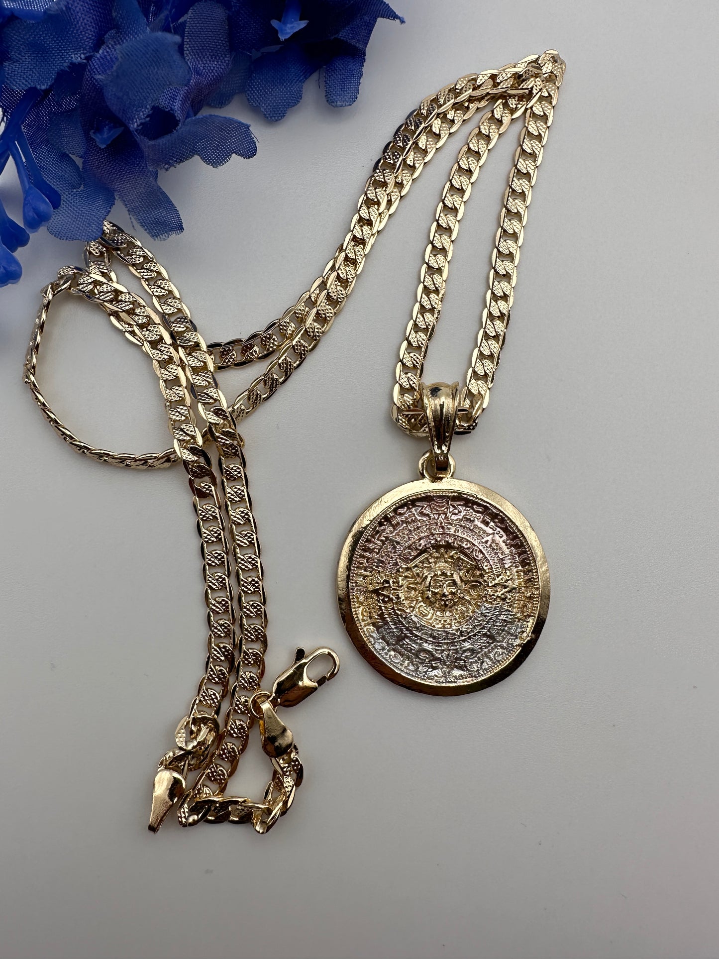 "Aztec" Calendar Necklace - Calendario Azteca con Cadena