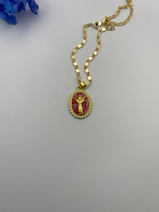 “Baby Jesus” Necklace Gold Plated , Niño Dios Cadena Oro Laminado