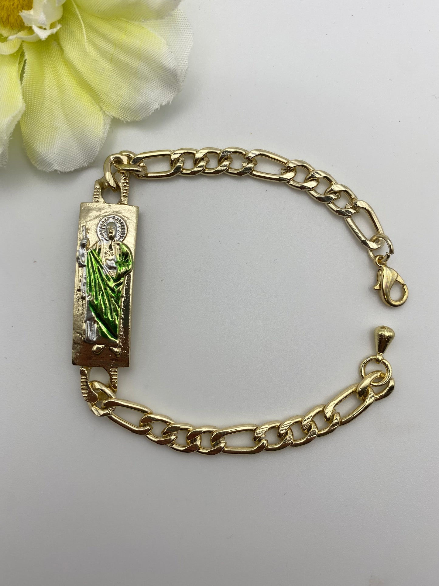 St Jude Bracelet (Green) San Judas