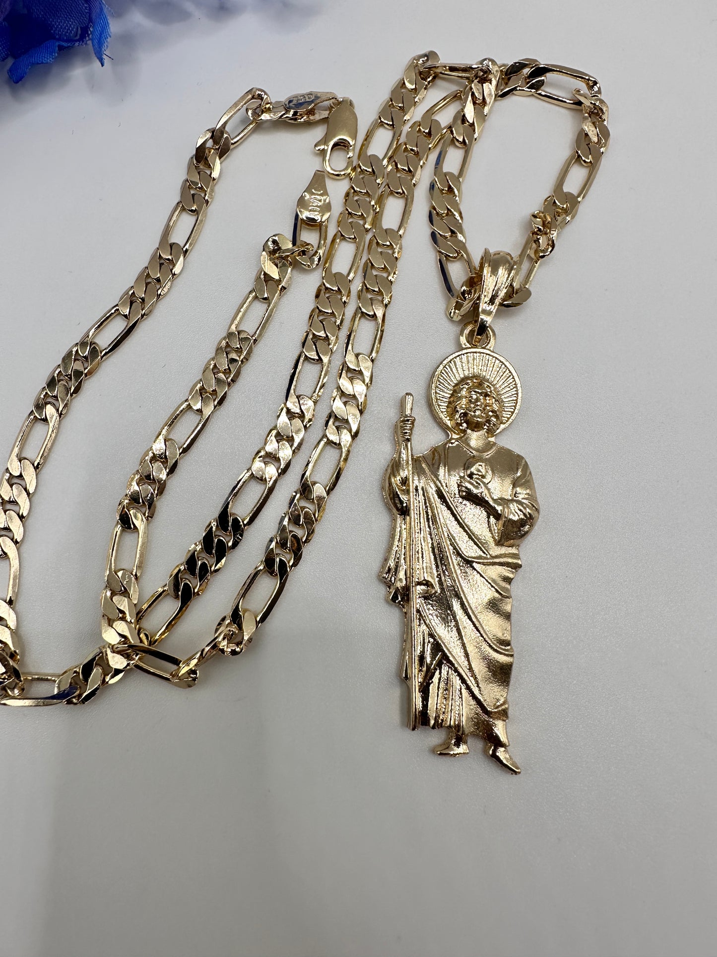 "Miracle" Saint Jude Necklace Gold Plated . (San Judas)