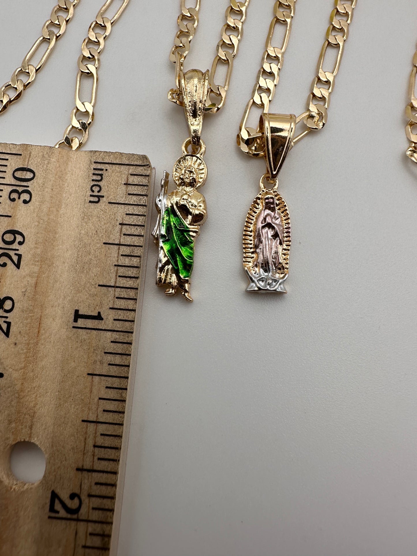 “Family” Small San Judas & Virgen Necklaces Set (2 Necklaces)