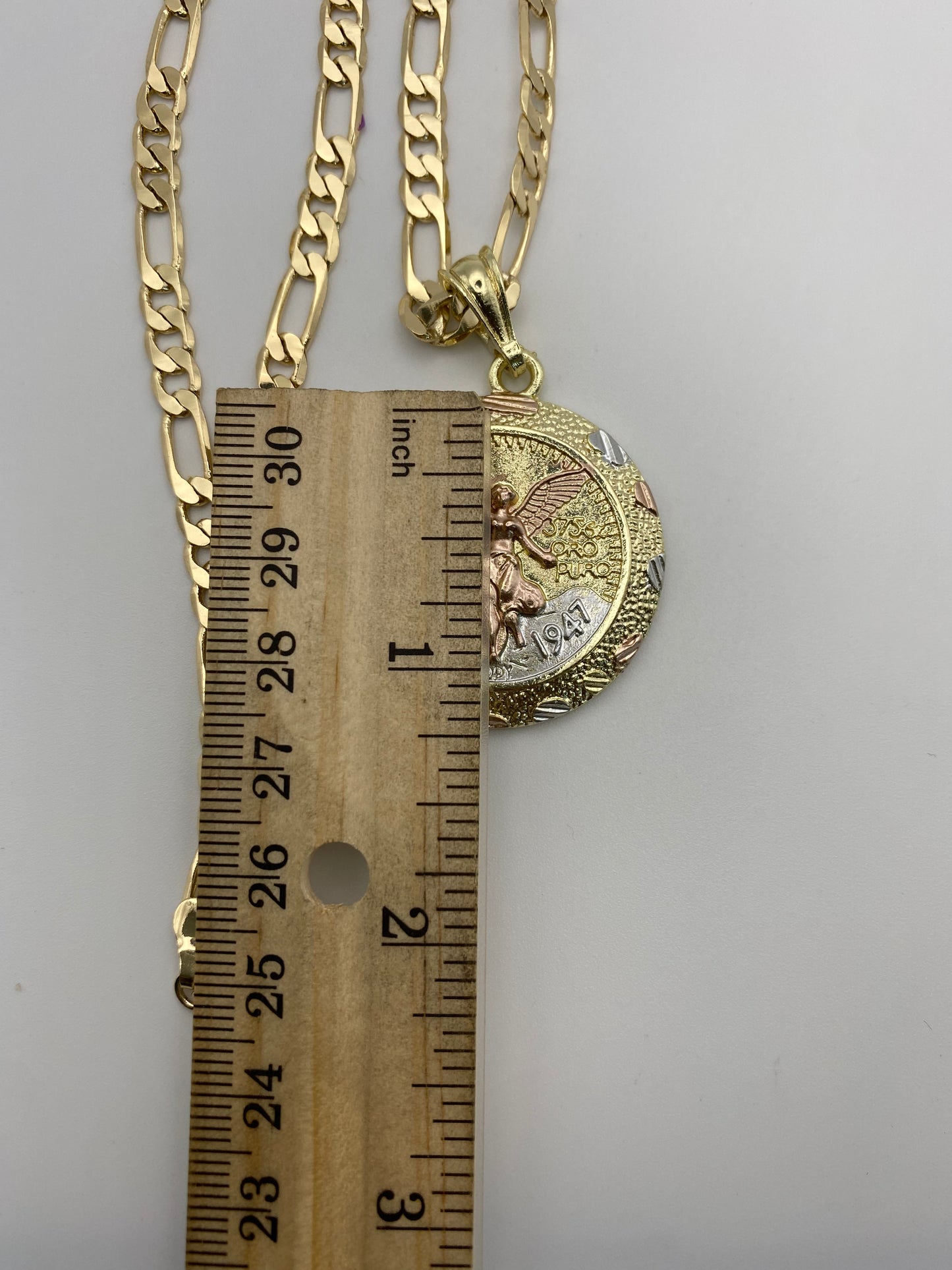 14k Mexican centenario Gold Plated . 14k Centenario Mexicano oro Laminado 3 oros