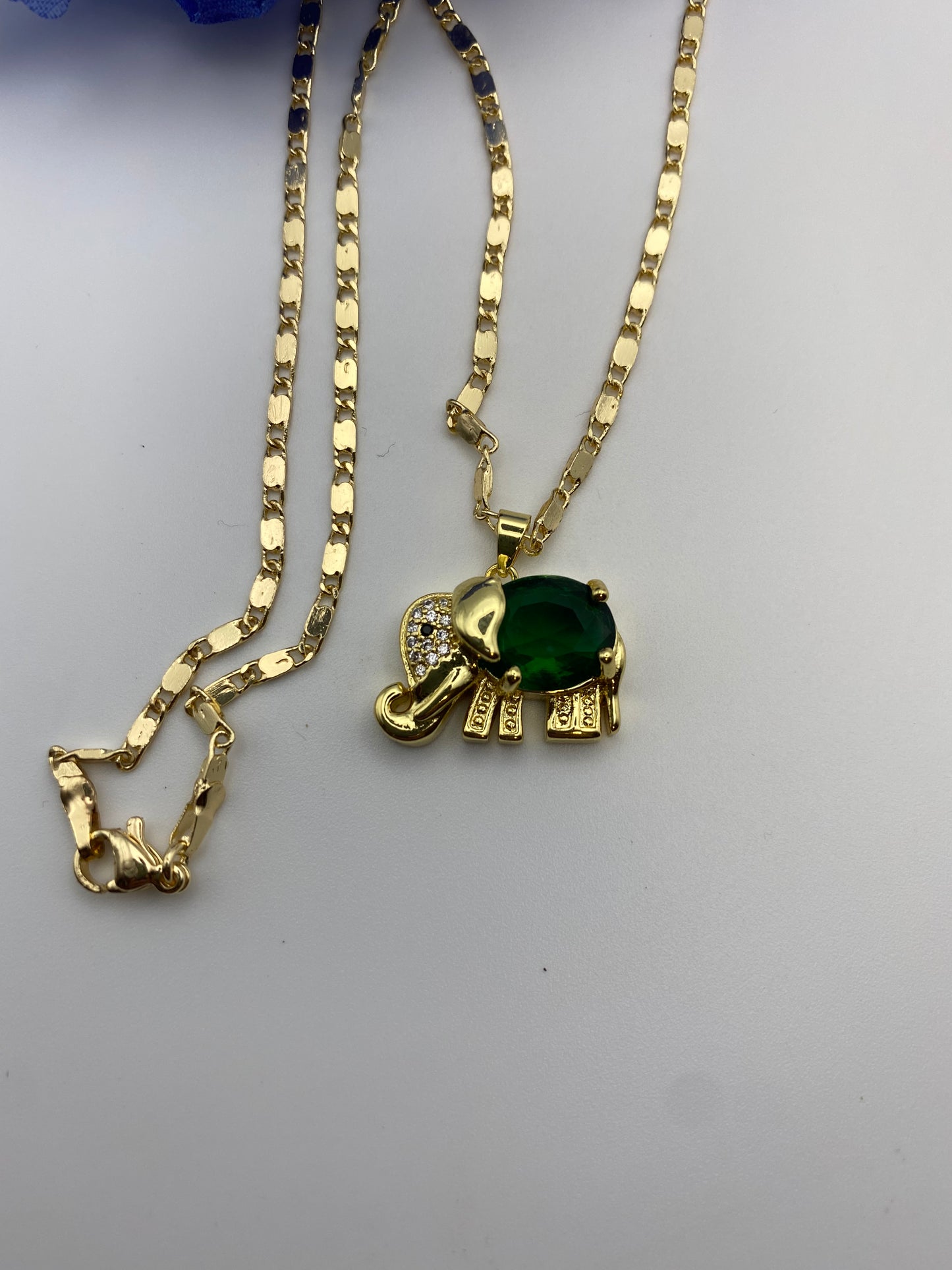 “My Green” Elephant Necklace (Money & Good Luck)