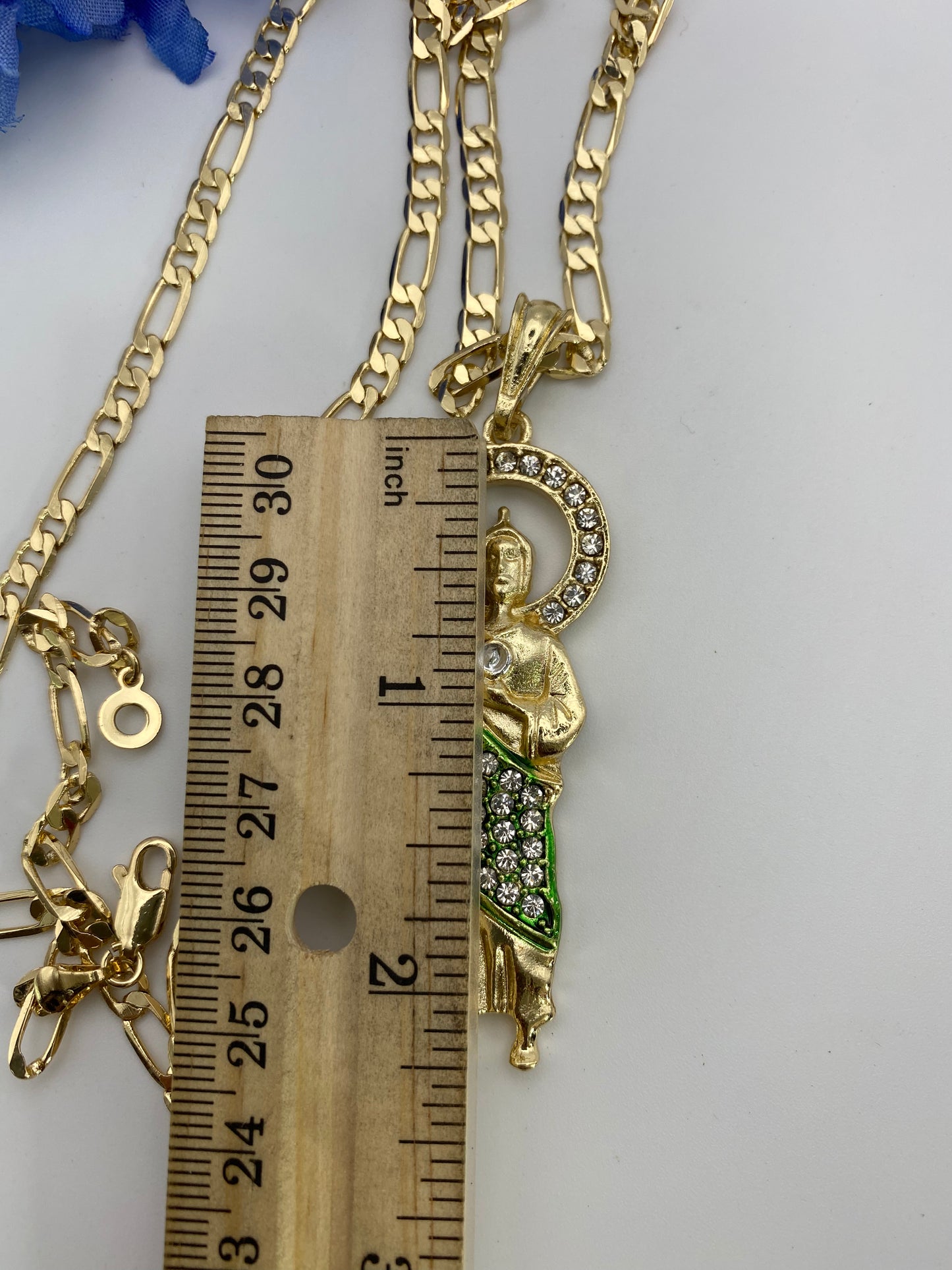 “Sunrise” St Jude Necklace with Diamond Crown Gold plated