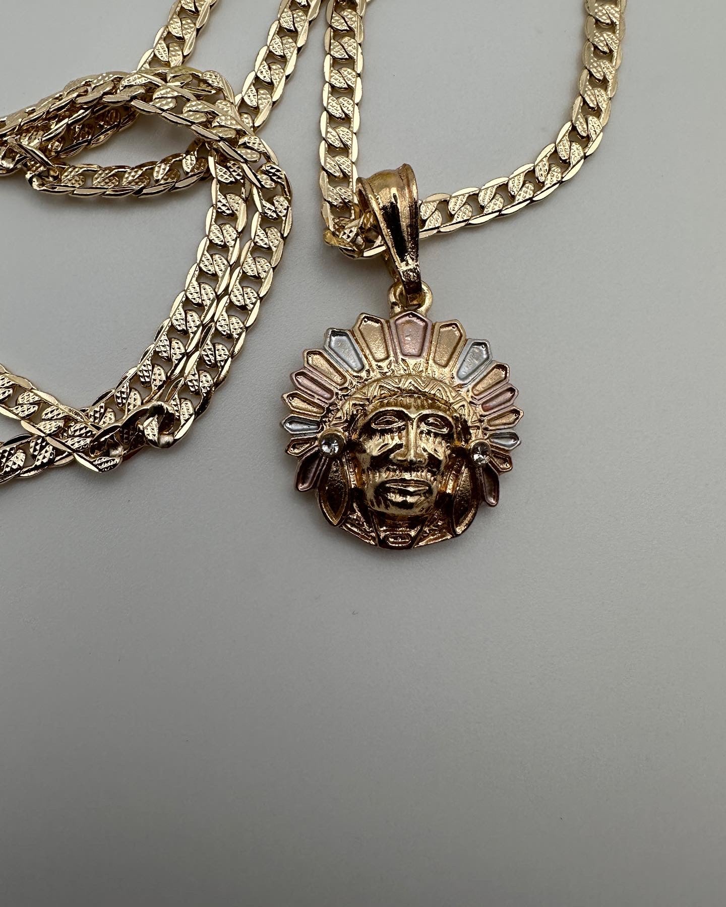 “Mayan Warrior” Necklace Gold Plated