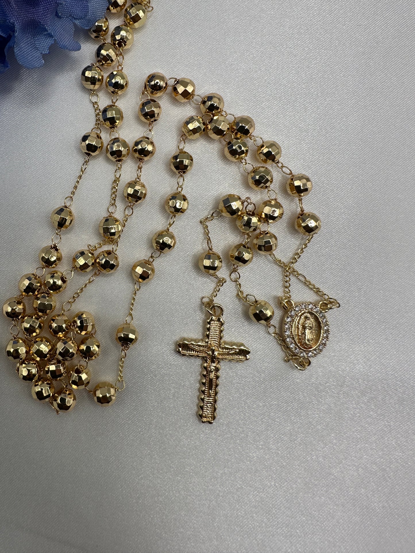 “Gifted” Rosary Virgin Gold Plated (Rosario)